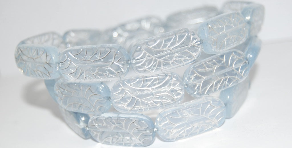 Rectangle With Ornament Pressed Glass Beads, (1000 54201), Glass, Czech Republic