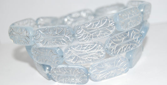 Rectangle With Ornament Pressed Glass Beads, (1000 54201), Glass, Czech Republic