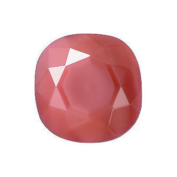 Rounded Square Faceted Pointed Back (Doublets) Crystal Glass Stone, Pink 5 Pearl Colours (07400), Czech Republic