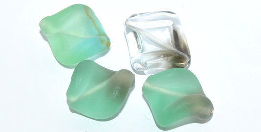 Leaf Lampwork Glass Handmade Beads, (H), Glass, Czech Republic