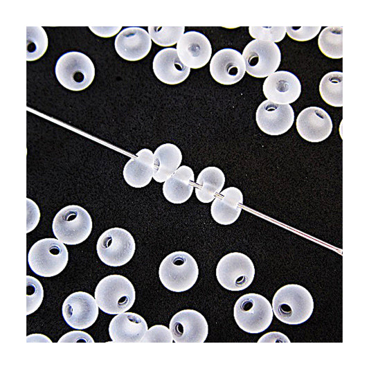 PRECIOSA seed beads drops rocailles (like MAGATAMA beads) Crystal Matt Glass Czech Republic
