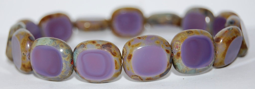 Table Cut Round Candy Beads, Opaque Amethyst 43400 (23030 43400), Glass, Czech Republic