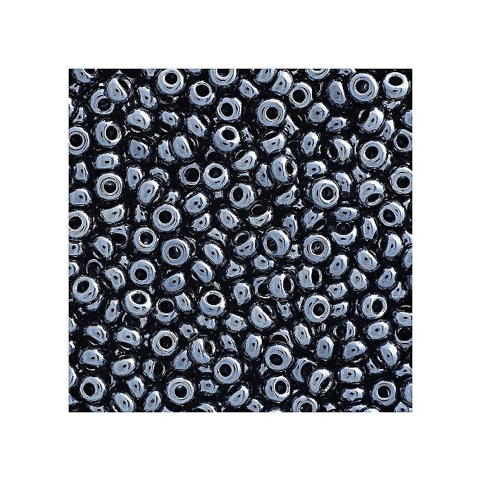 Rocailles PRECIOSA seed beads Hematite Glass Czech Republic