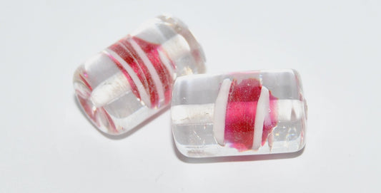 Czech Glass Hand Made Roller Tube Lampwork Beads, (A), Glass, Czech Republic