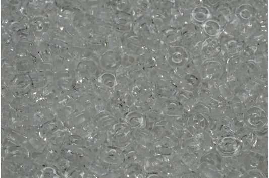 Hex Nut Beads, Crystal (00030), Glass, Czech Republic