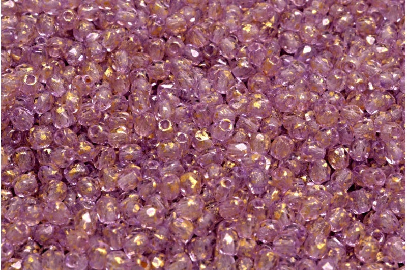 Fire Polish Faceted Round Beads 3mm, Crystal 91708 (00030-91708), Glass, Czech Republic