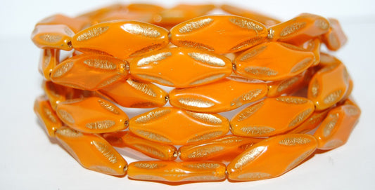 Faceted Oval With Star Pressed Glass Beads, (81260 54202), Glass, Czech Republic