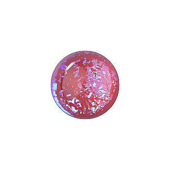 Round Cabochons Flat Back Crystal Glass Stone, Pink 24 Mexico Opals (16913), Czech Republic