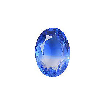 Oval Faceted Pointed Back (Doublets) Crystal Glass Stone, Blue 3 Multicolours (Bi-11438), Czech Republic