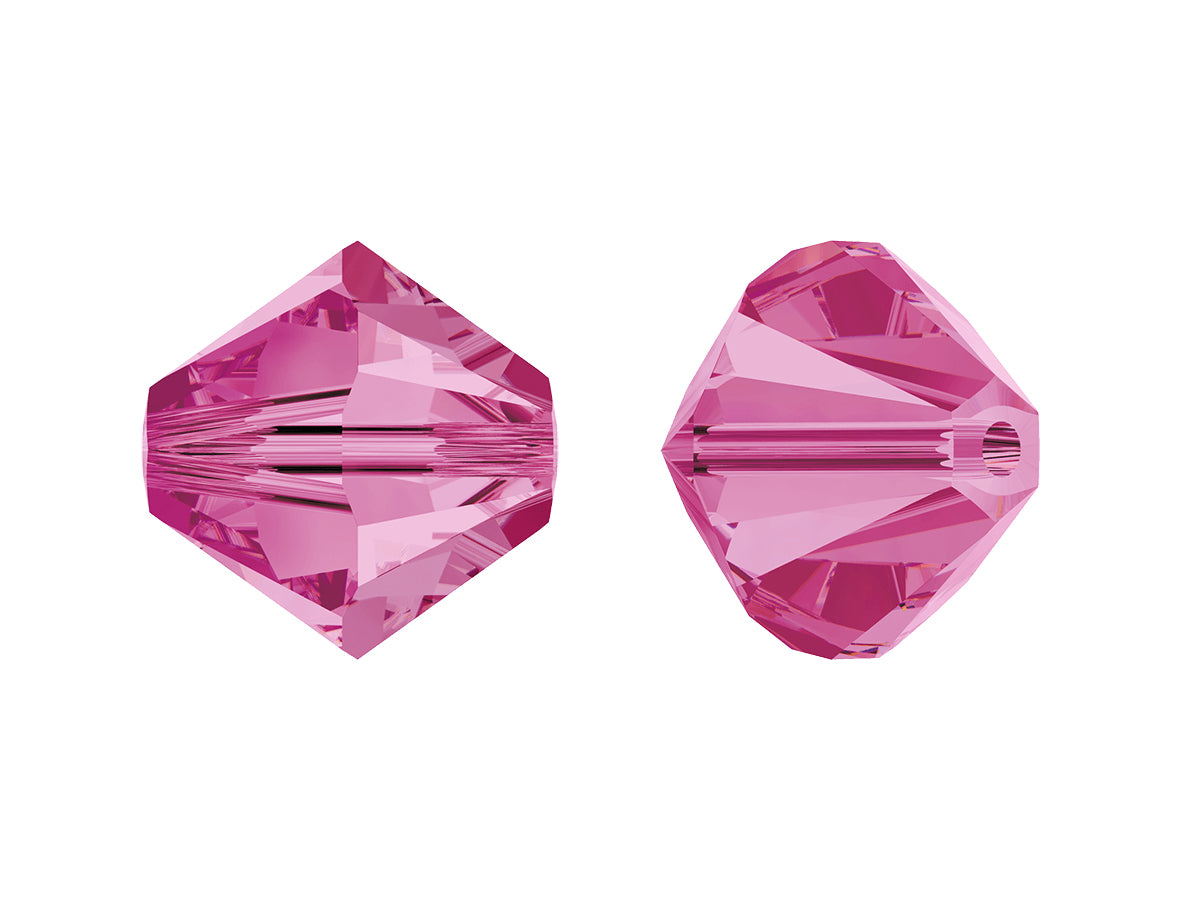 SWAROVSKI ELEMENTS XILION 5328 bicone beads Rose Glass Austria