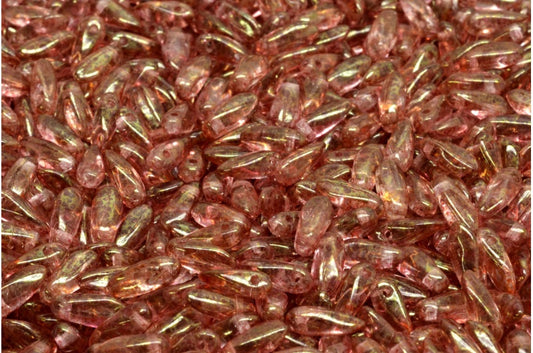Dagger beads, Crystal Terracotta Red (00030-15495), Glass, Czech Republic