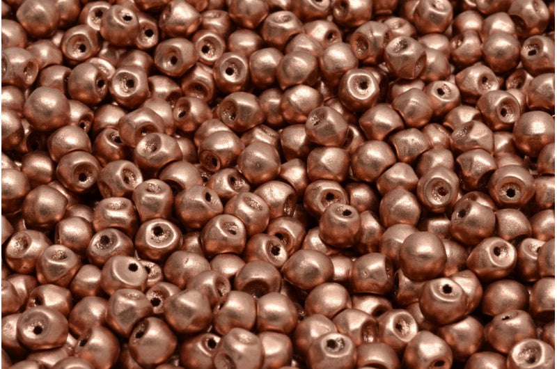 Mushroom Button Beads, Crystal Light Vintage Copper (00030-01770), Glass, Czech Republic