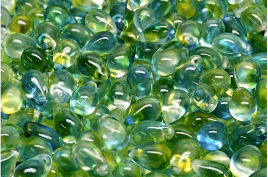 Drop beads, Crystal 48027 (00030-48027), Glass, Czech Republic