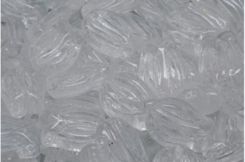 迷你郁金香珠，水晶 (00030)，玻璃，捷克共和国