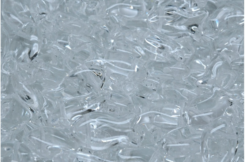 フィッシュビーズ - サイドホール、クリスタル（00030）、ガラス、チェコ共和国