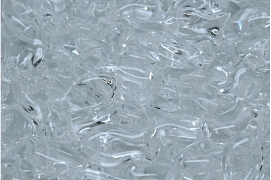 フィッシュビーズ - サイドホール、クリスタル（00030）、ガラス、チェコ共和国