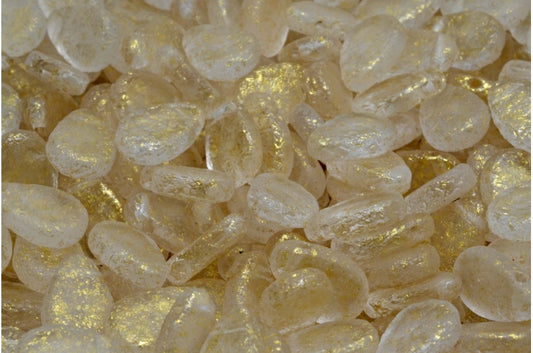 フラットティアドロップビーズ、クリスタルエッチング 56902 (00030-ETCH-56902)、ガラス、チェコ共和国