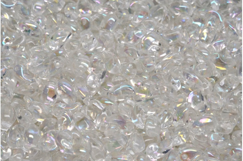 Lily Petal Beads, Crystal Ab (00030-28701), Glass, Czech Republic