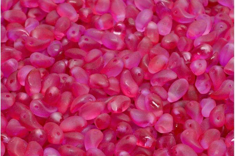 Lily Petal Beads, Crystal Matte Pink Purple (00030-84100-48020), Glass, Czech Republic