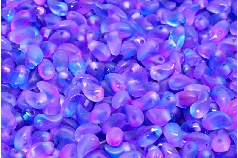 Lily Petal Beads, Crystal Matte 48023 (00030-84100-48023), Glass, Czech Republic