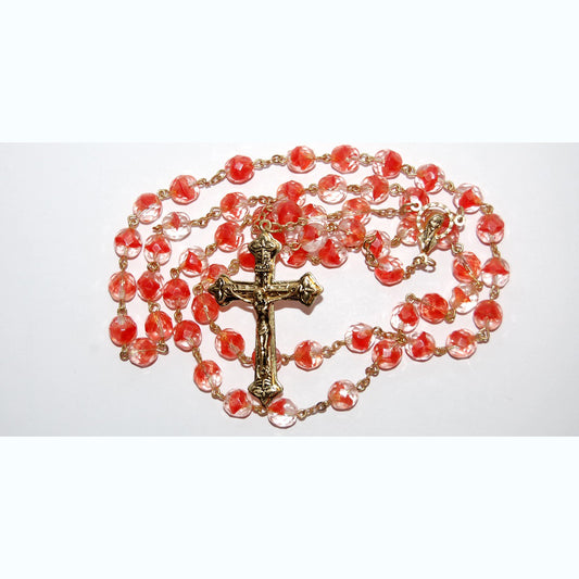 Rosaries With Czech Glass Beads And Methal Cross, 8 mm (R240810-A)