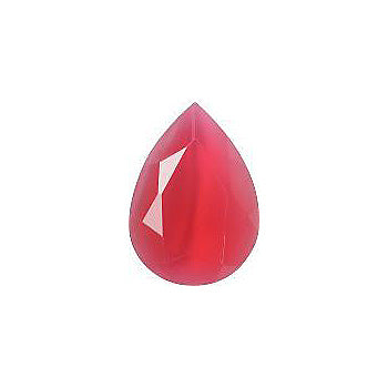 Pear Faceted Pointed Back (Doublets) Crystal Glass Stone, Pink 24 Milky Colours (04030-70140-K), Czech Republic