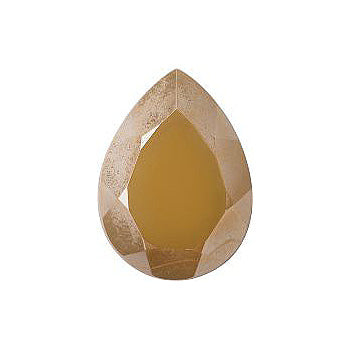 Pear Faceted Flat Back Crystal Glass Stone, Nude 3 Opaque With Bronze (030000-Br), Czech Republic
