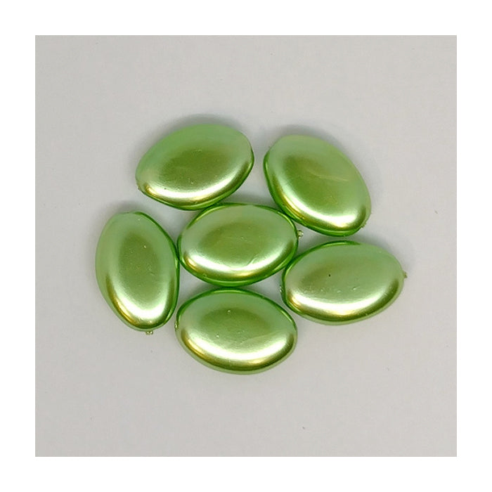 Imitation pearl glass beads oval Green Glass Czech Republic