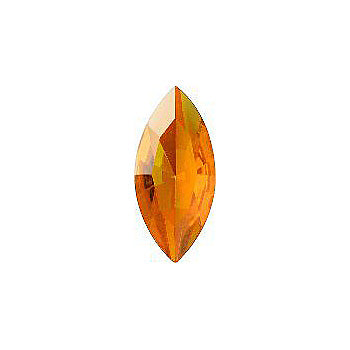 Navette Faceted Pointed Back (Doublets) Crystal Glass Stone, Orange 6 Transparent With Ab (10040-Abb), Czech Republic