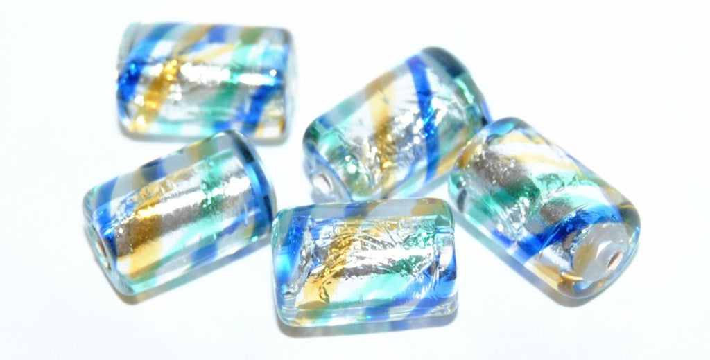 Czech Glass Hand Made Roller Tube Lampwork Beads, (O), Glass, Czech Republic