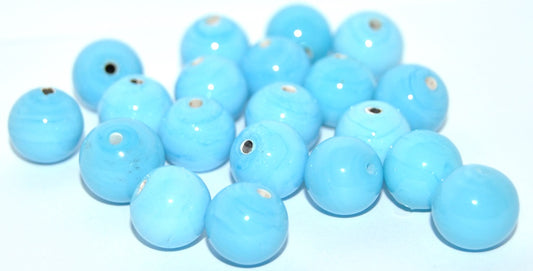 Czech Glass Hand Made Round Lampwork Beads, (J), Glass, Czech Republic