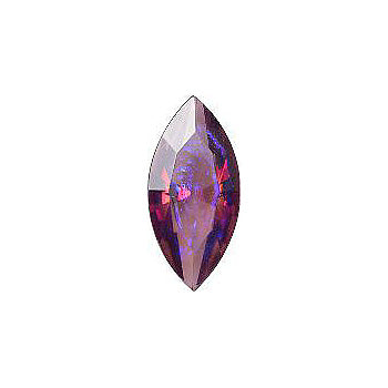 Navette Faceted Pointed Back (Doublets) Crystal Glass Stone, Violet 17 Mexico Opals (Mex-19), Czech Republic