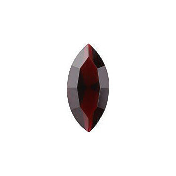Navette Faceted Pointed Back (Doublets) Crystal Glass Stone, Red 10 Transparent (90200-K), Czech Republic