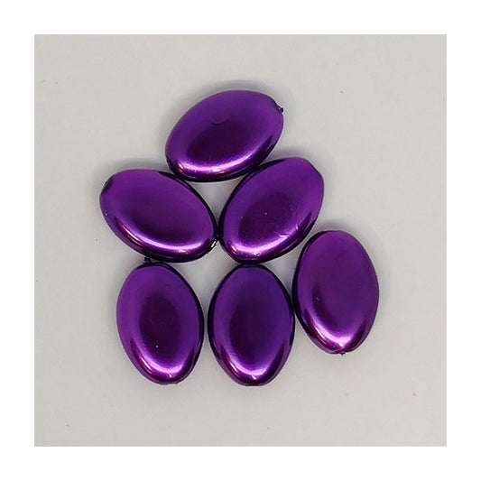 Imitation pearl glass beads oval Orchid Glass Czech Republic