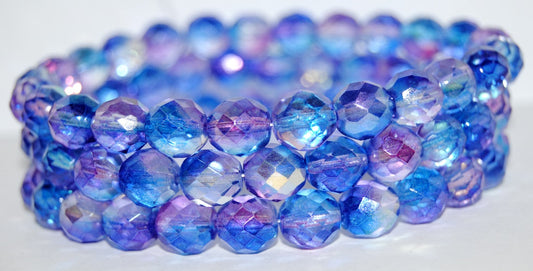 Fire Polished Round Faceted Beads, 48102 (48102), Glass, Czech Republic