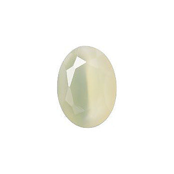 Oval Faceted Pointed Back (Doublets) Crystal Glass Stone, Yellow 8 Milky Colours (04030-80100-K), Czech Republic