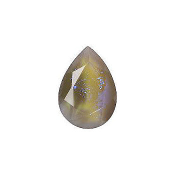 Pear Faceted Pointed Back (Doublets) Crystal Glass Stone, Violet 20 Mexico Opals (16416), Czech Republic