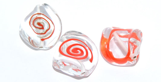 Leaf Lampwork Glass Handmade Beads, (N), Glass, Czech Republic