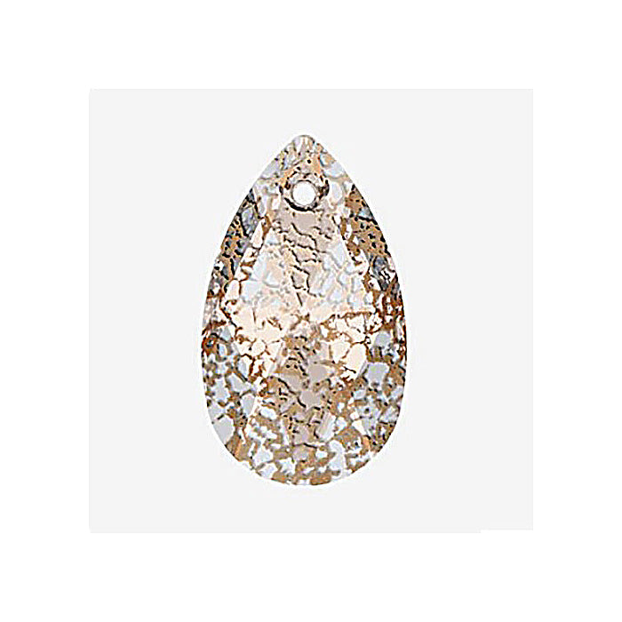 SWAROVSKI CRYSTALS pendant pear-shaped 6106 crystal stone with hole Rose Crystal Patina Glass Austria