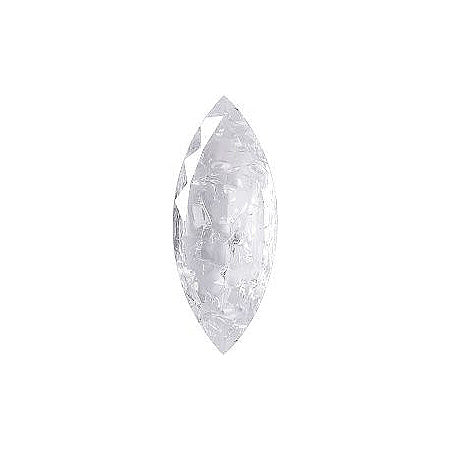 Navette Faceted Pointed Back (Doublets) Crystal Glass Stone, White 10 Transparent Crackled (000300-Cr), Czech Republic