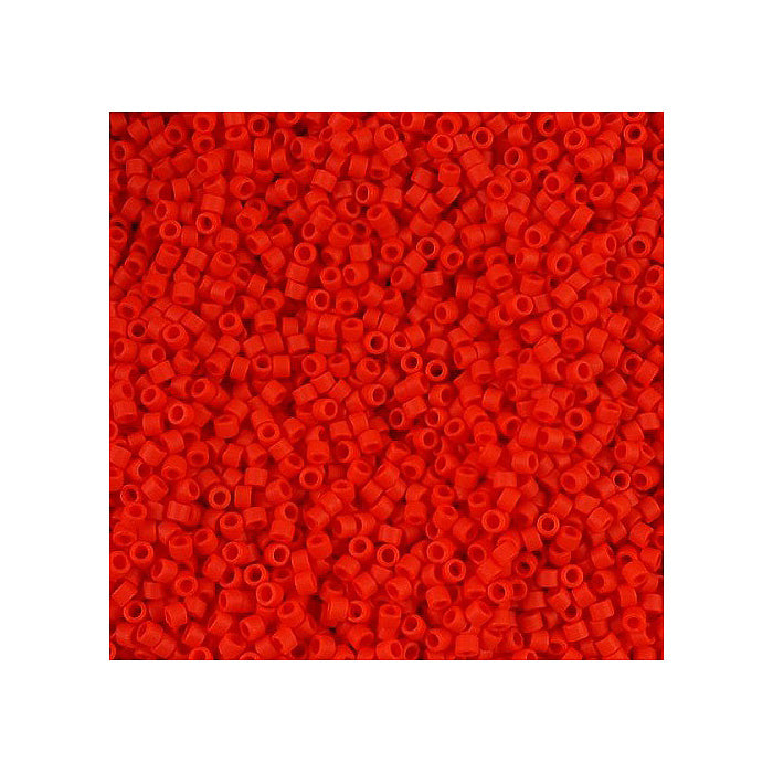 Miyuki Delica Rocailles Seed Beads Matte Opaque Coral Glass Japan