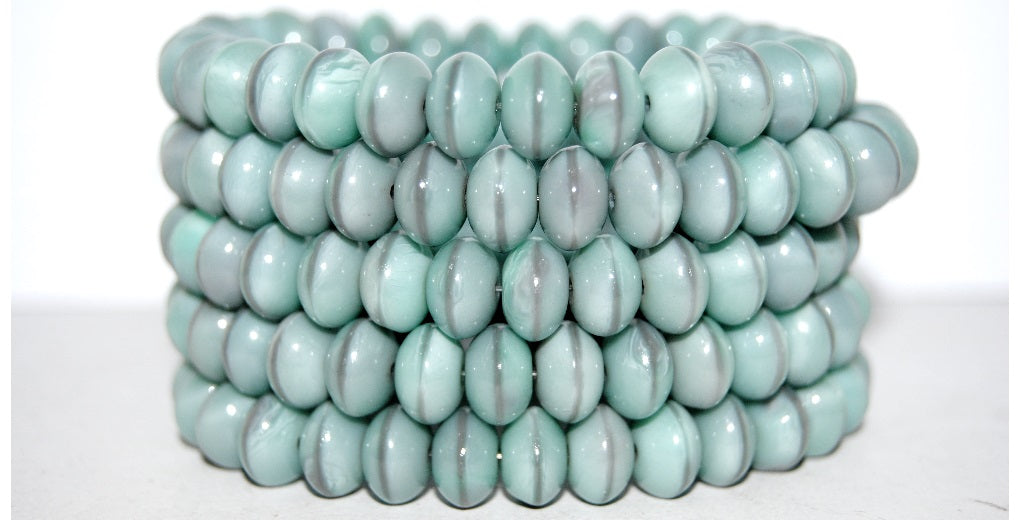 Rondelle Pressed Glass Beads, 47514 (47514), Glass, Czech Republic