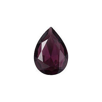 Pear Faceted Pointed Back (Doublets) Crystal Glass Stone, Violet 5 Transparent With Chrome (20040-Chr), Czech Republic