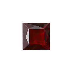 Square Faceted Pointed Back (Doublets) Crystal Glass Stone, Red 11 Transparent (90200-K), Czech Republic