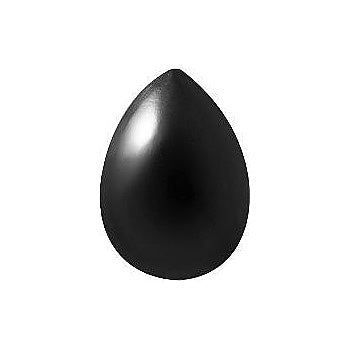 Pear Cabochons Flat Back Crystal Glass Stone, Black 1 Opaque (23980), Czech Republic
