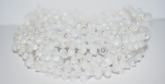 Pear Drop Pressed Glass Beads, (1000 Ab), Glass, Czech Republic