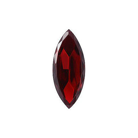 Navette Faceted Pointed Back (Doublets) Crystal Glass Stone, Red 7 Transparent With Chrome (90200-K-Chr), Czech Republic
