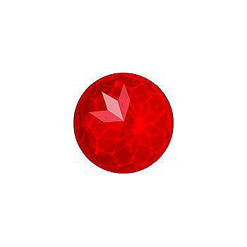 Round Faceted Flat Back Crystal Glass Stone, Red 9 Transparent (90070), Czech Republic