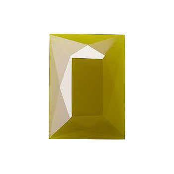 Rectangle Faceted Pointed Back (Doublets) Crystal Glass Stone, Yellow 11 Opaque With Velvet (830120-V), Czech Republic