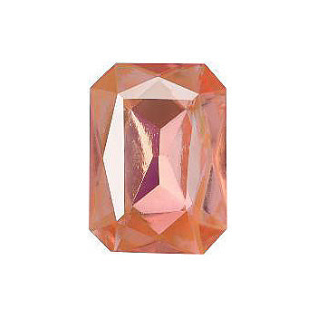 Octagon Faceted Pointed Back (Doublets) Crystal Glass Stone, Pink 9 Transparent With Ab (70120-L-Abb), Czech Republic